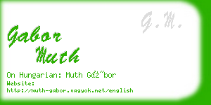 gabor muth business card